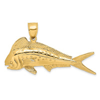 Load image into Gallery viewer, 14K 3-D Female Dorado (Mahi-Mahi) Charm

