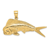 Load image into Gallery viewer, 14K 3-D Male Dorado (Mahi-Mahi) Charm
