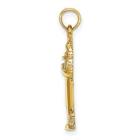 Load image into Gallery viewer, 14K 2-D Polished and Textured Lighthouse Charm
