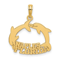 Load image into Gallery viewer, 14K NAPLES FLORIDA Jumping Dolphins Charm
