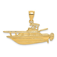 Load image into Gallery viewer, 14K 2-D Fishing Boat Charm
