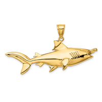 Load image into Gallery viewer, 14K 3-D Hammerhead Shark Charm
