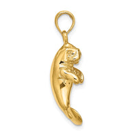 Load image into Gallery viewer, 14K 3-D Polished Manatee Charm
