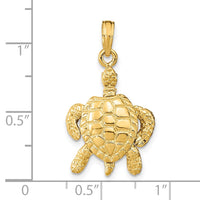 Load image into Gallery viewer, 14K 3-D Sea Turtle with Moveable Head and Legs Charm
