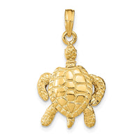 Load image into Gallery viewer, 14K 3-D Sea Turtle with Moveable Head and Legs Charm
