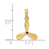 Load image into Gallery viewer, 14K 3-D w/ 3 Blades Propeller Charm
