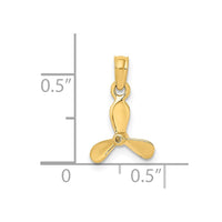 Load image into Gallery viewer, 14K 3-D w/ 3 Blades Propeller Charm
