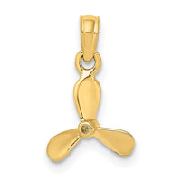 Load image into Gallery viewer, 14K 3-D w/ 3 Blades Propeller Charm
