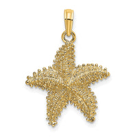 Load image into Gallery viewer, 14K Beaded Textured Starfish Charm
