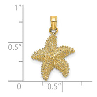 Load image into Gallery viewer, 14K Beaded Textured Starfish Charm
