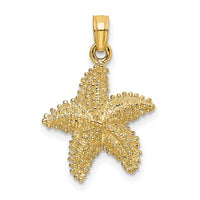 Load image into Gallery viewer, 14K Beaded Textured Starfish Charm
