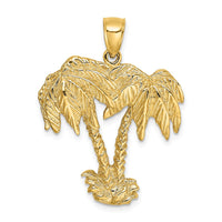 Load image into Gallery viewer, 14K 2-D Double Palm Tree Charm
