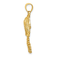 Load image into Gallery viewer, 14K 2-D Textured Single Palm Tree Charm
