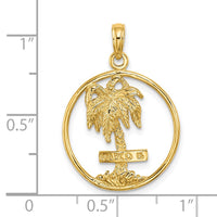 Load image into Gallery viewer, 14K MARCO IS. Palm Tree Round Charm
