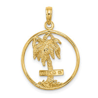 Load image into Gallery viewer, 14K MARCO IS. Palm Tree Round Charm
