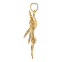 Load image into Gallery viewer, 14K 2-D Polished/Satin Swordfish Charm
