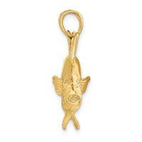 Load image into Gallery viewer, 14K 3-D Polished Skipjack Tuna Fish Charm
