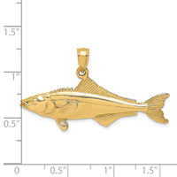 Load image into Gallery viewer, 14K 3-D Polished Cobia Fish Charm
