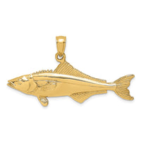 Load image into Gallery viewer, 14K 3-D Polished Cobia Fish Charm
