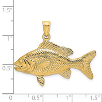 Load image into Gallery viewer, 14K 3-D Textured Red Snapper Fish Charm
