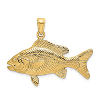 Load image into Gallery viewer, 14K 3-D Textured Red Snapper Fish Charm
