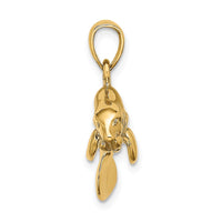 Load image into Gallery viewer, 14K 3-D Polished Swimming Manatee Charm
