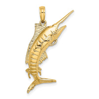 Load image into Gallery viewer, 14K 3-D Polished BLUE MARLIN Charm
