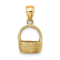 Load image into Gallery viewer, 14K 2-D Flat Back Basket Charm
