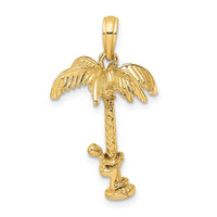 Load image into Gallery viewer, 14K 3-D Palm Tree W/Moveable Man Charm
