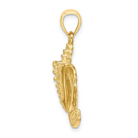 Load image into Gallery viewer, 14K 2-D TURKS AND CAICOS Under Conch Shell Charm
