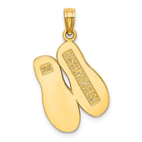 Load image into Gallery viewer, 14K  3D Large KEY WEST Double Flip Flop Charm
