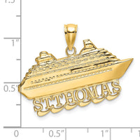 Load image into Gallery viewer, 14K ST. THOMAS Cruise Ship Charm

