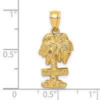 Load image into Gallery viewer, 14K ARUBA On Palm Tree Pendant
