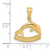 Load image into Gallery viewer, 14K Polished BARBADOS Dolphin Charm
