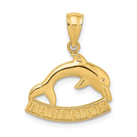 Load image into Gallery viewer, 14K Polished BARBADOS Dolphin Charm
