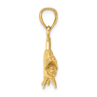 Load image into Gallery viewer, 14K 3-D Textured Oxeye Tarpon Fish Charm
