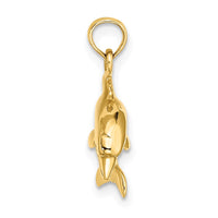 Load image into Gallery viewer, 14K 3-D Dolphin Jumping Charm
