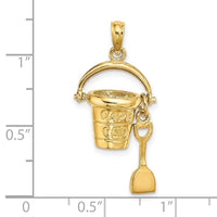 Load image into Gallery viewer, 14K  3D CAPE COD Bucket w/ Shovel Charm

