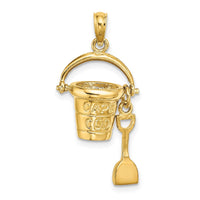 Load image into Gallery viewer, 14K  3D CAPE COD Bucket w/ Shovel Charm
