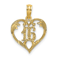 Load image into Gallery viewer, 14K 16  Inside Heart Charm
