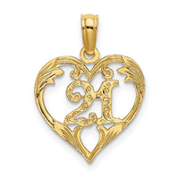 Load image into Gallery viewer, 14K 21 In Heart Charm
