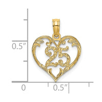 Load image into Gallery viewer, 14K 25 In Heart Charm
