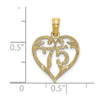 Load image into Gallery viewer, 14K 75 In Heart Charm
