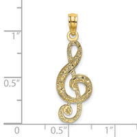 Load image into Gallery viewer, 14K Treble Clef Charm
