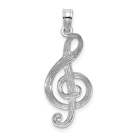 Load image into Gallery viewer, 14K White Gold Treble Clef Charm
