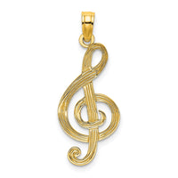 Load image into Gallery viewer, 14K Treble Clef Charm
