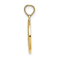 Load image into Gallery viewer, 14K Textured Communion Cup on Round Disc Charm
