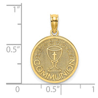 Load image into Gallery viewer, 14K Textured Communion Cup on Round Disc Charm
