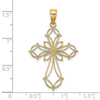 Load image into Gallery viewer, 14K Cut-Out Shapes Fancy Cross Charm

