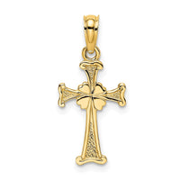 Load image into Gallery viewer, 14K 4-Leaf Clover Cross Charm
